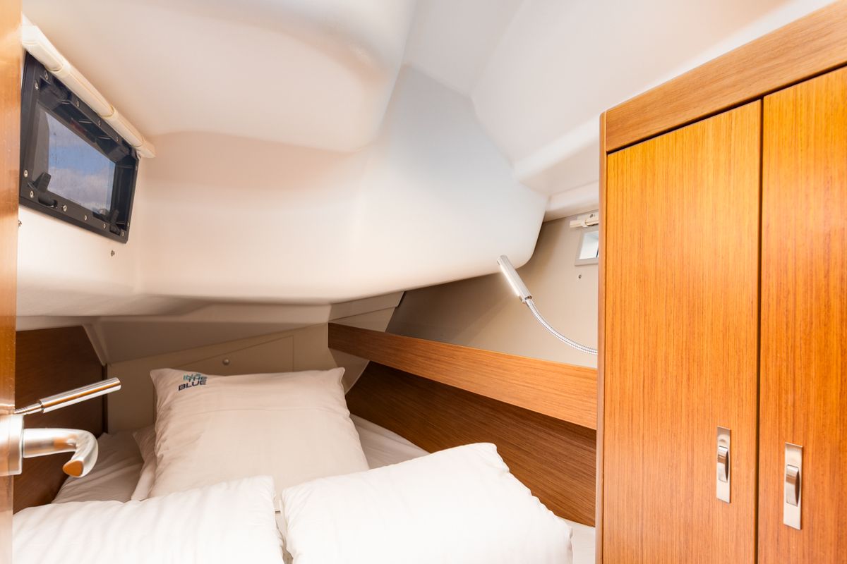 Cabin on Lieutenant Dan, a Dehler 38 SQ sailboat at Punat, Croatia