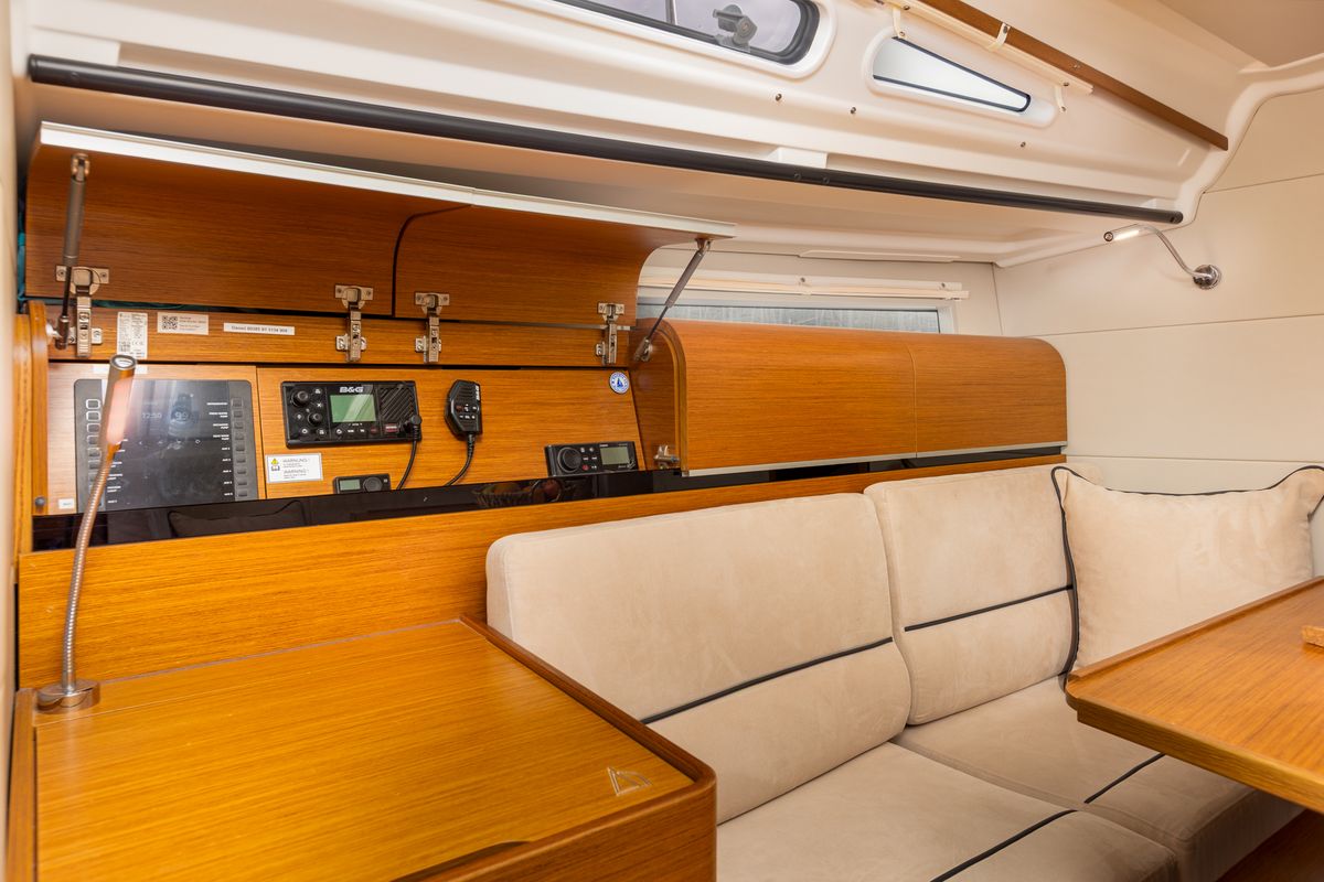 Salon of Lieutenant Dan, a Dehler 38 SQ sailboat at Punat, Croatia