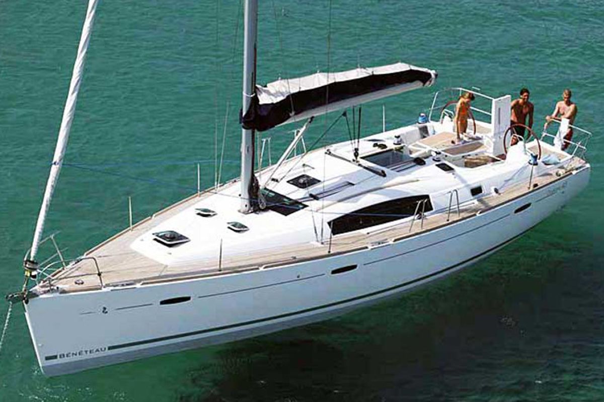 Exterior view of GOODBAR, a Beneteau Oceanis 43 sailboat at Lisbon, Portugal