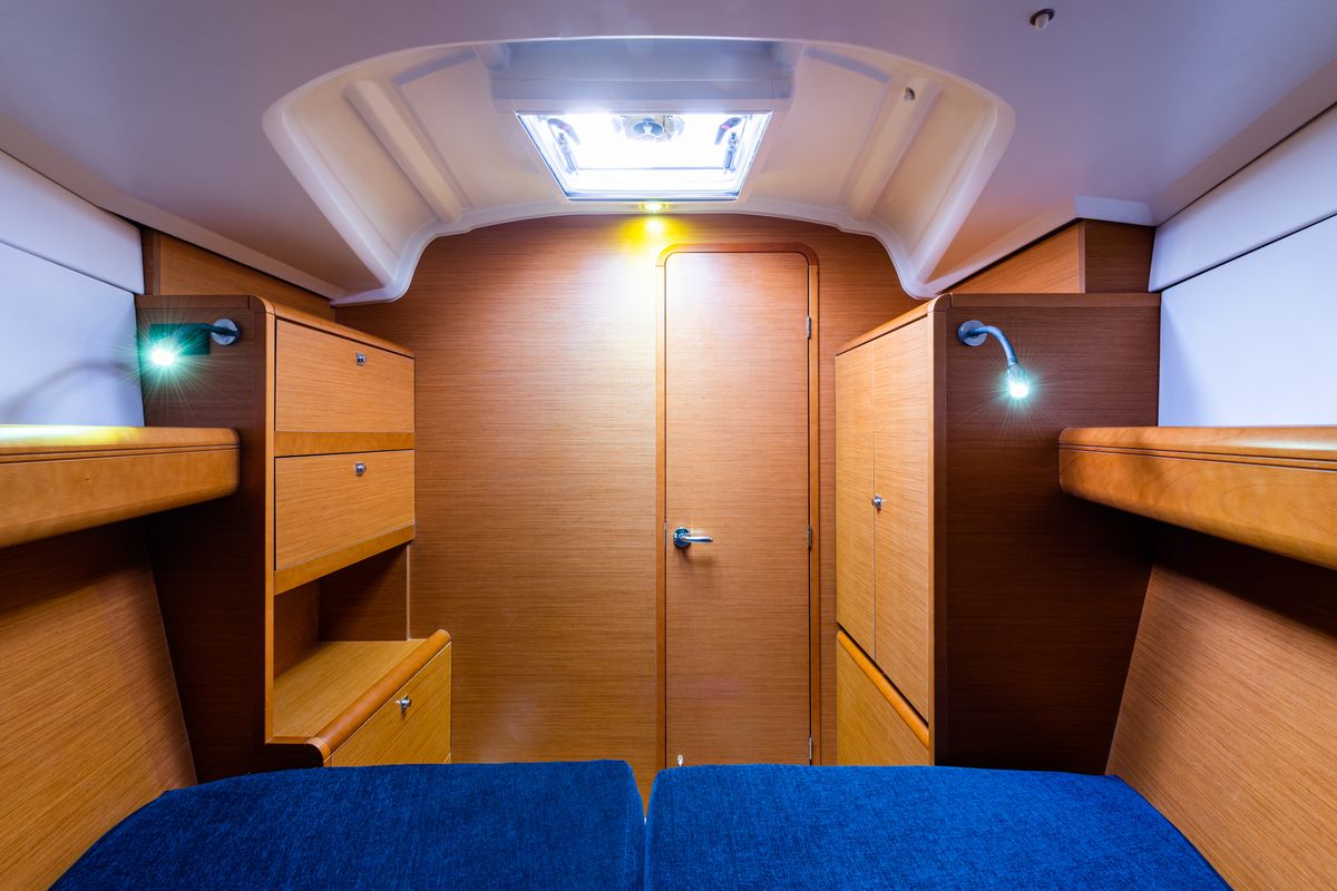 Cabin on Amor Fati, a Jeanneau Sun Odyssey 379 sailboat at Municipal Unit of Lefkada, Greece