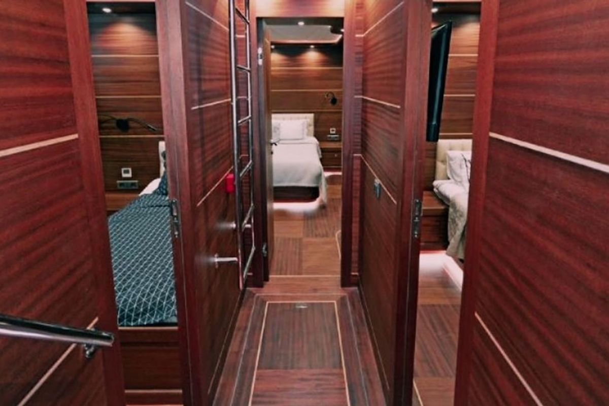 Cabin on CARPEDIEM CORAL, a Gulet Custom built 183 yacht at Bodrum, Turkey