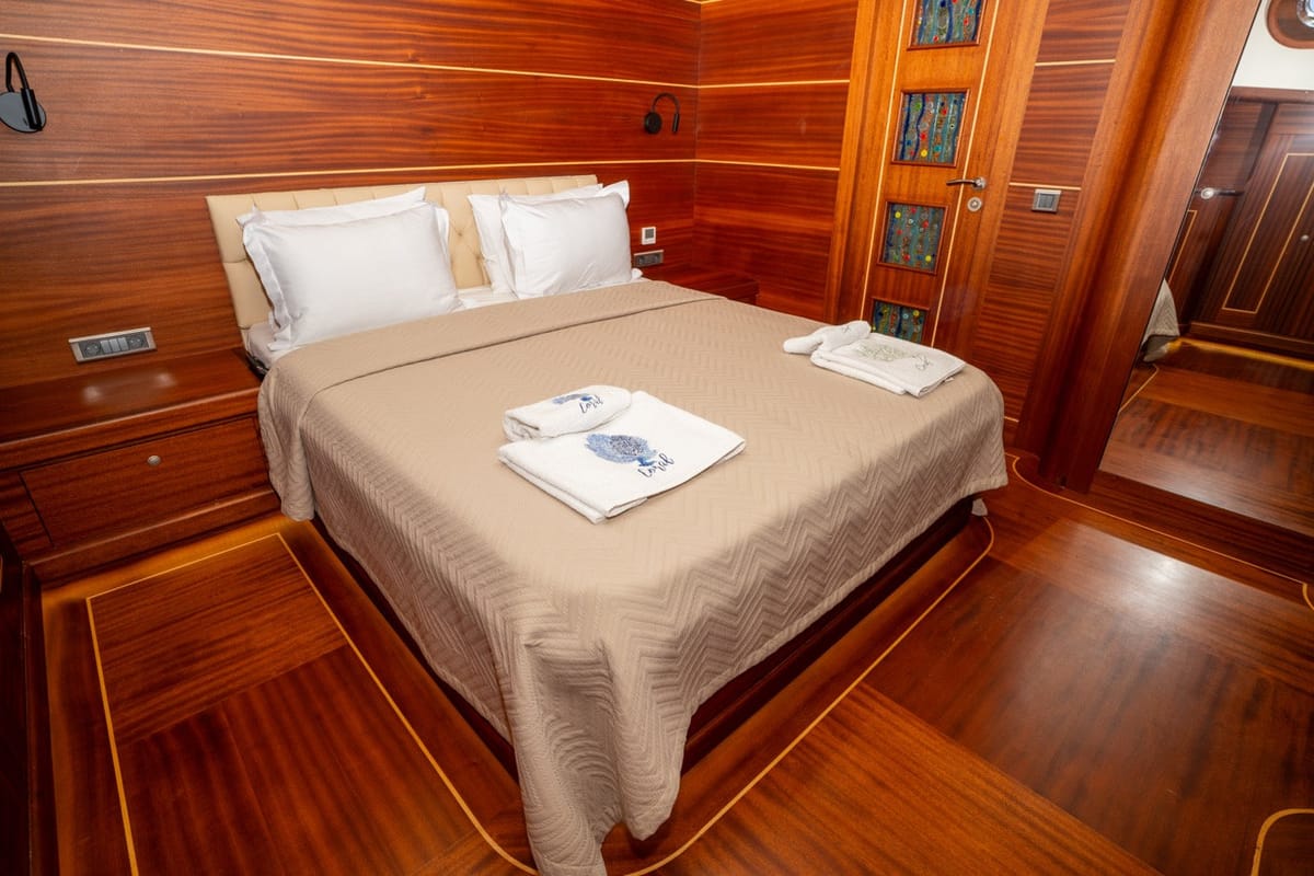 Exterior view of CARPEDIEM CORAL, a Gulet Custom built 183 yacht at Bodrum, Turkey