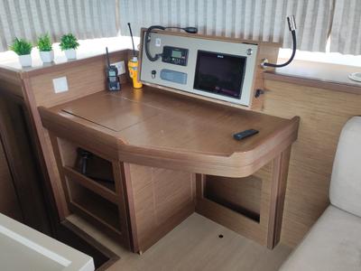 Cockpit of Alex Jr., a Lagoon 450 Fly catamaran at Volos Municipality, Greece