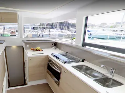 Sigà Sigà, a Bali Bali 4.1 catamaran at Agropoli, Italy