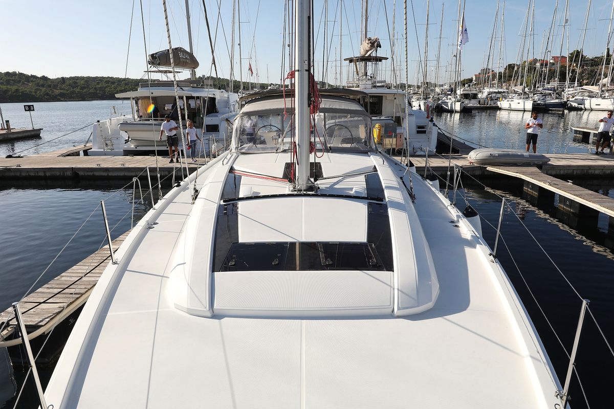 Exterior view of Air 1, a Beneteau Oceanis 51.1 sailboat at Grad Trogir, Croatia