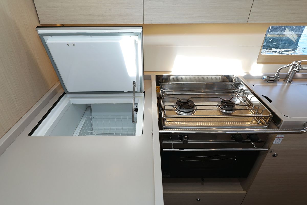Galley of Air 1, a Beneteau Oceanis 51.1 sailboat at Grad Trogir, Croatia