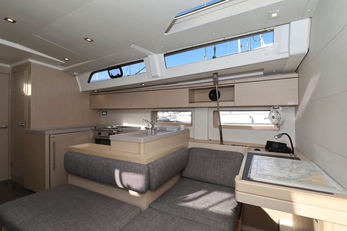 Salon of Air 1, a Beneteau Oceanis 51.1 sailboat at Grad Trogir, Croatia