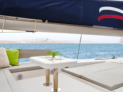 Deck of Moorings 4500L/10 Exclusive, a Leopard 45 catamaran at Pa Khlok, Thailand