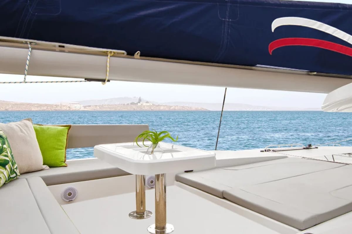 Deck of Moorings 4500L/10 Exclusive, a Leopard 45 catamaran at Pa Khlok, Thailand