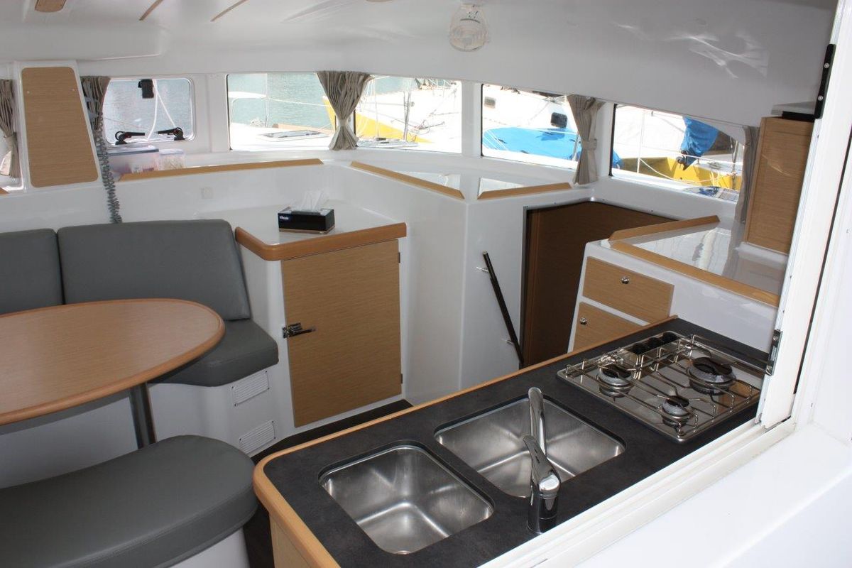 Galley of Amelie, a Lagoon 380 catamaran at Baan Salak Phet, Thailand