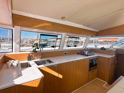 Galley of Aussie, a Bali Catsmart catamaran at Pirovac, Croatia