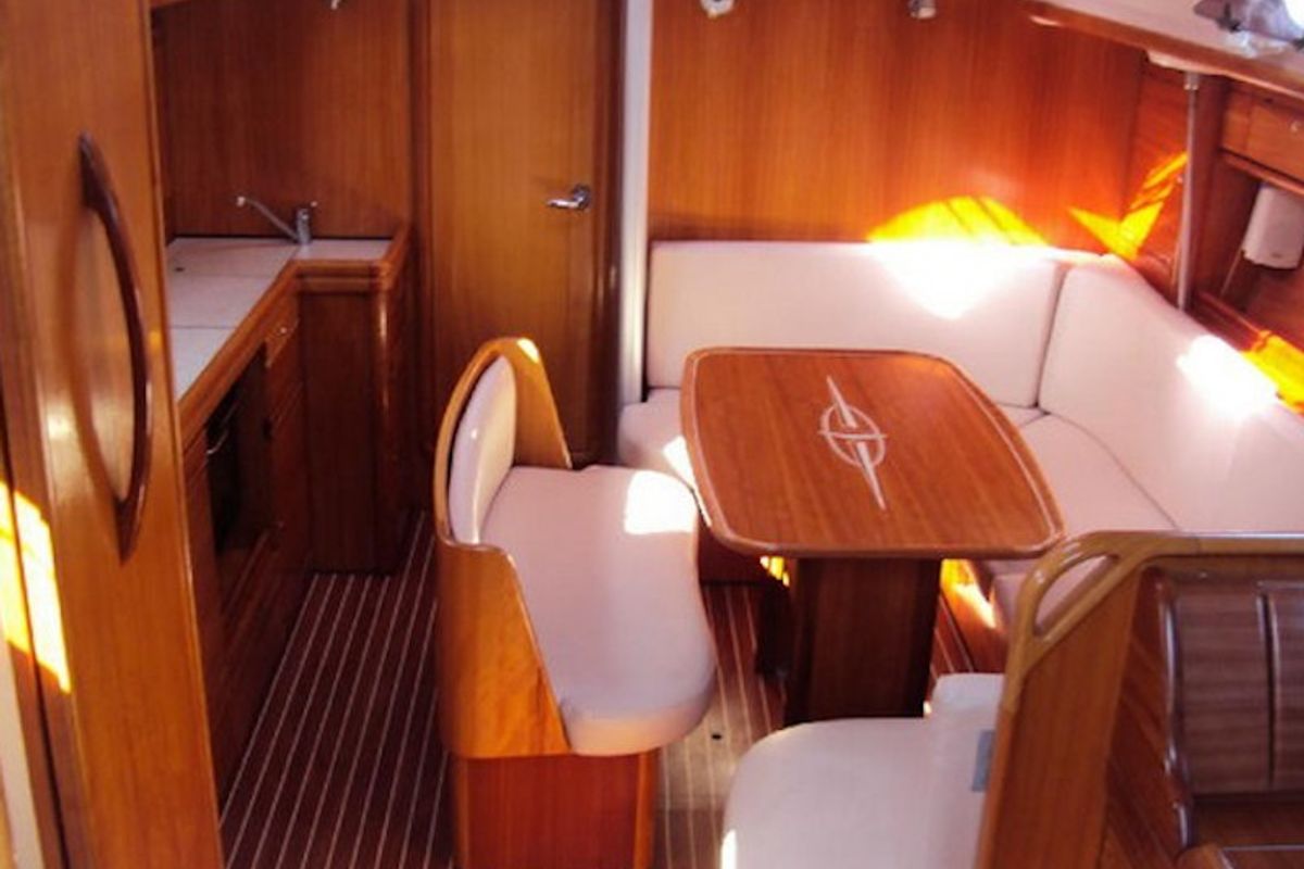 Salon of Marja, a Bavaria 39 Cruiser sailboat at Trget, Croatia