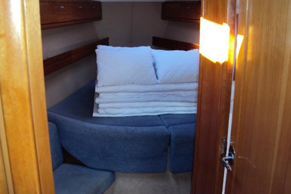 Cabin on Marja, a Bavaria 39 Cruiser sailboat at Trget, Croatia