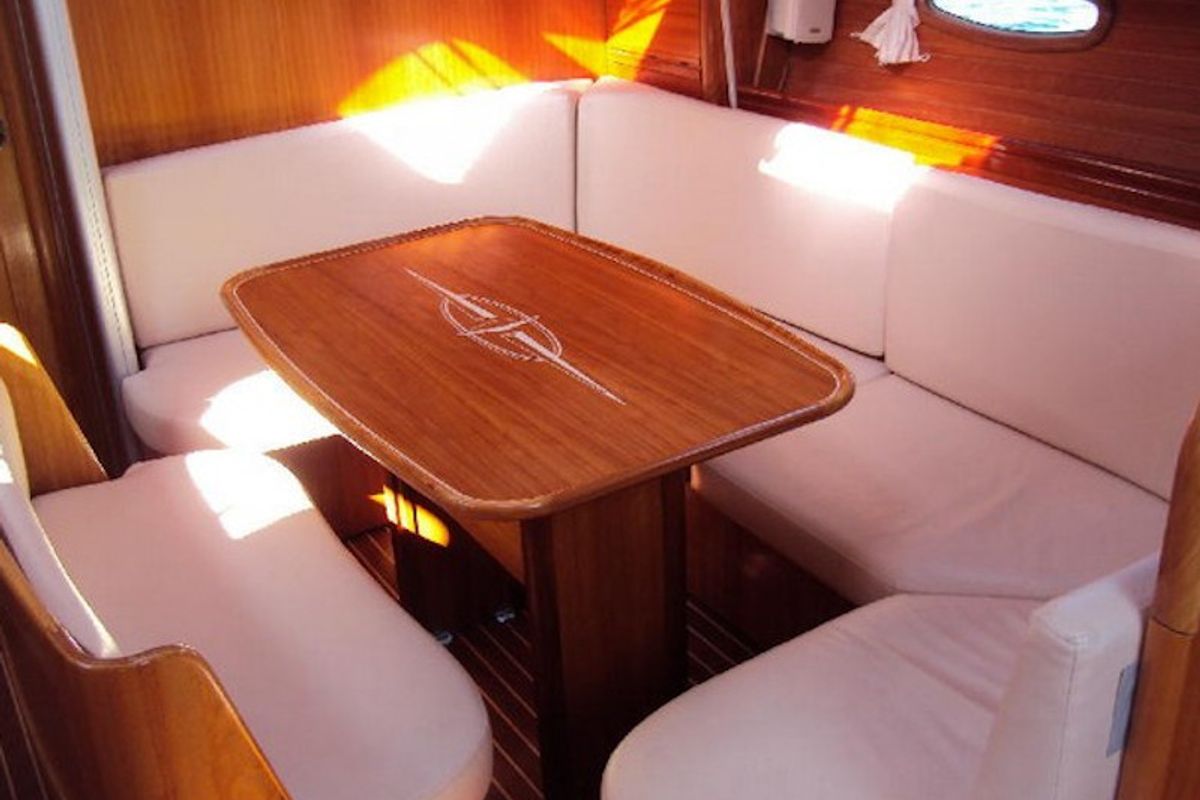 Salon of Marja, a Bavaria 39 Cruiser sailboat at Trget, Croatia