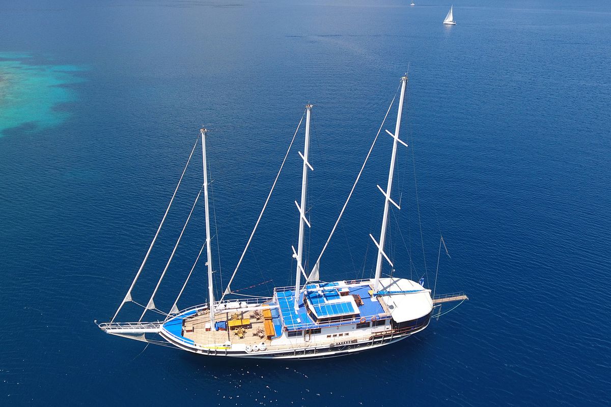 Exterior view of Artemis, a Gulet Gulet gulet at Salamina Municipal Unit, Greece