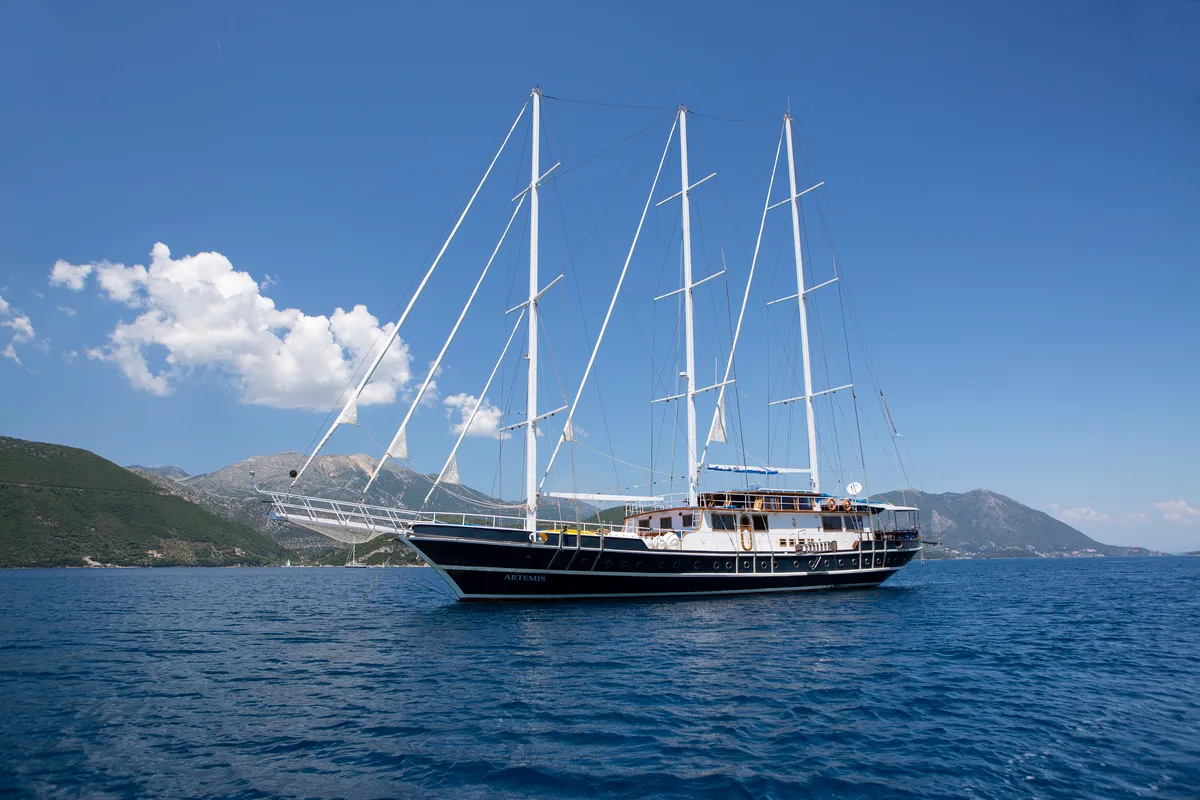 Exterior view of Artemis, a Gulet Gulet gulet at Salamina Municipal Unit, Greece
