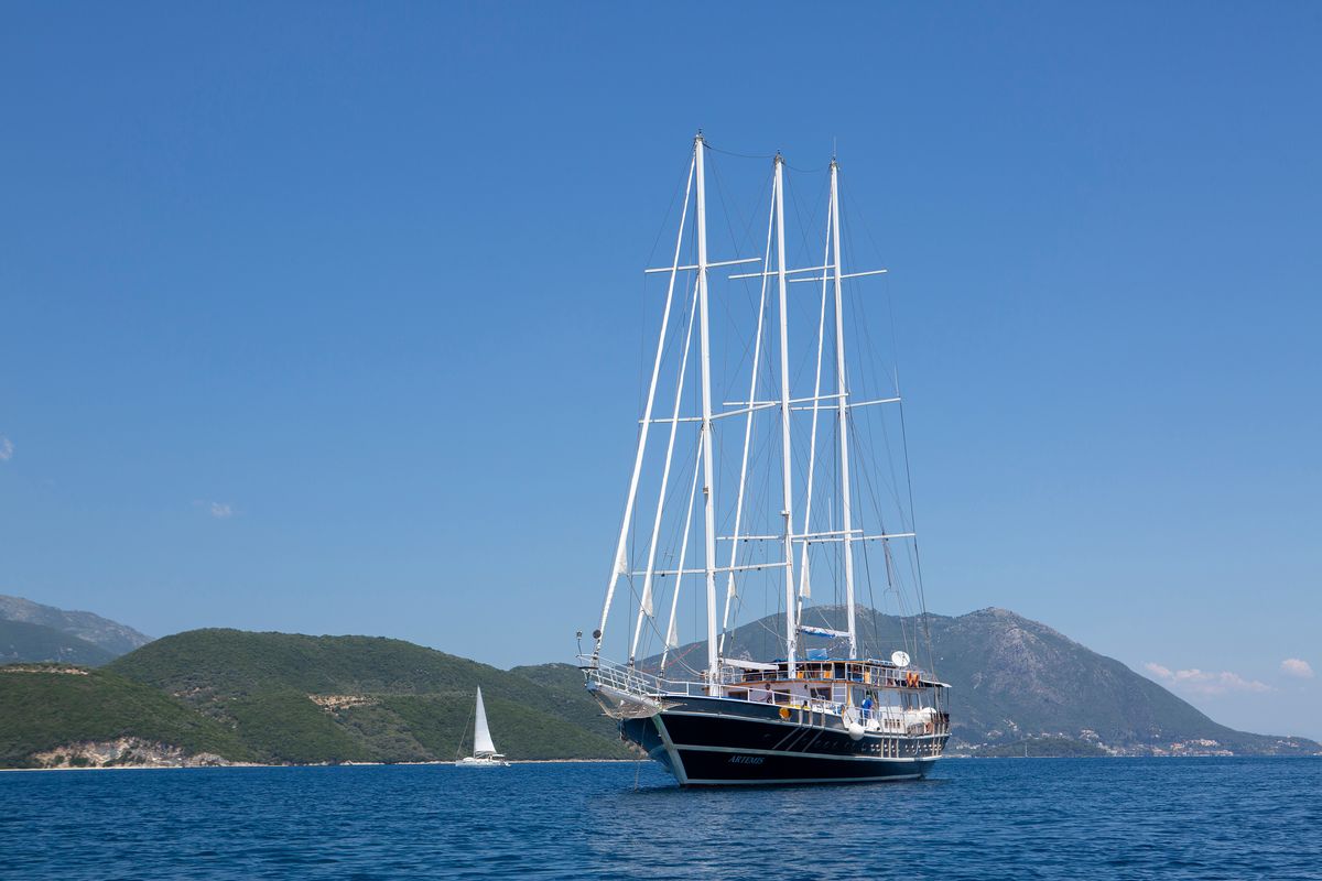 Exterior view of Artemis, a Gulet Gulet gulet at Salamina Municipal Unit, Greece