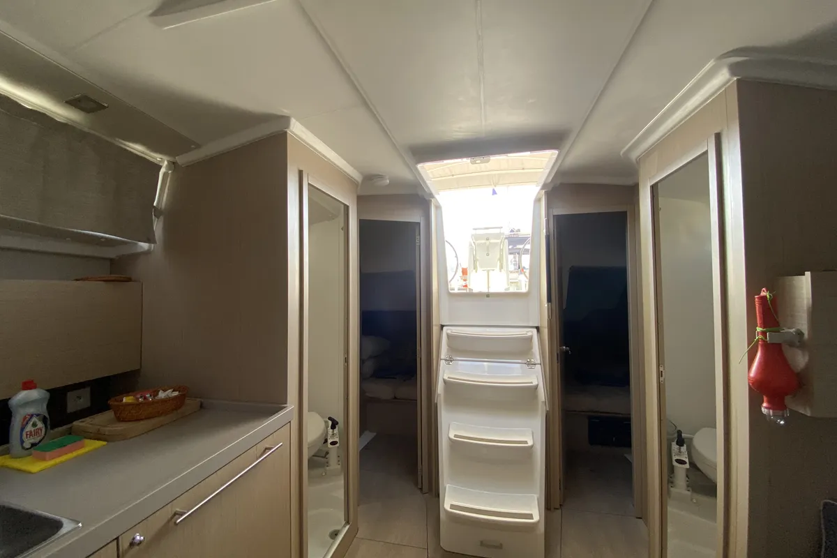 Galley of Helena, a Beneteau Oceanis 38.1 sailboat at Fethiye, Turkey