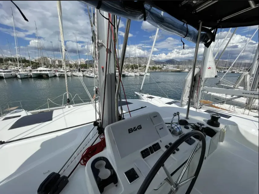 AF-LAG50, a Lagoon Lagoon 50 catamaran at Athens, Greece