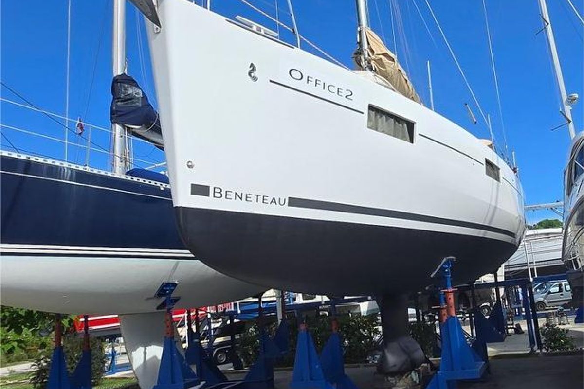Exterior view of Office 2, a Beneteau Oceanis 41.1 sailboat at Split, Croatia