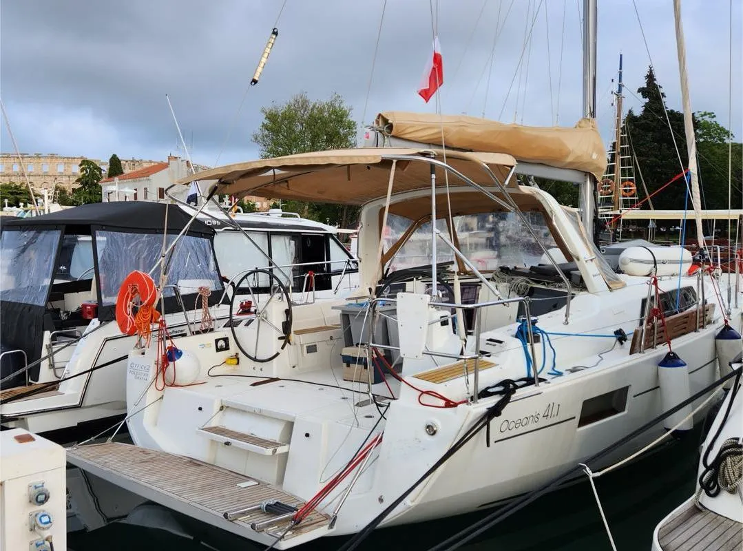 Exterior view of Office 2, a Beneteau Oceanis 41.1 sailboat at Split, Croatia