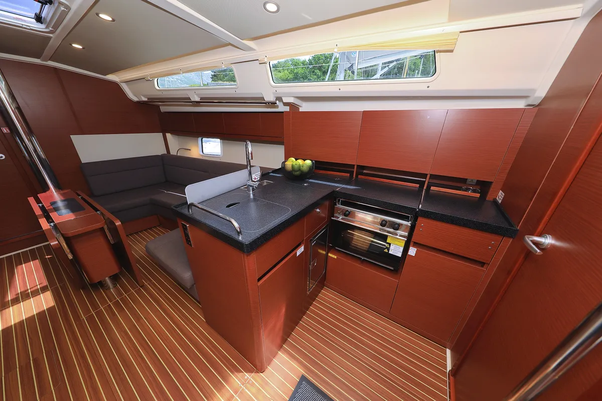 Galley of Vivien, a Hanse Yachts Hanse 418 sailboat at Dubrovnik, Croatia