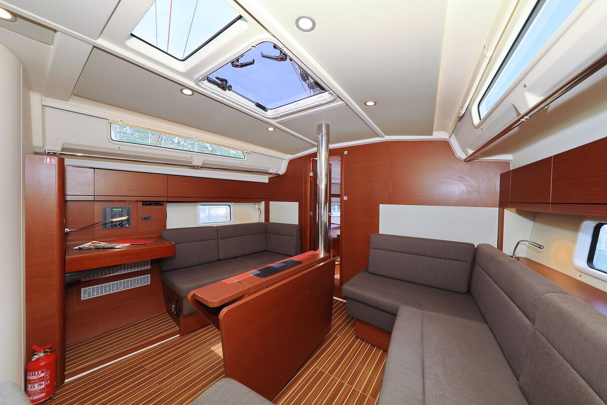 Salon of Vivien, a Hanse Yachts Hanse 418 sailboat at Dubrovnik, Croatia