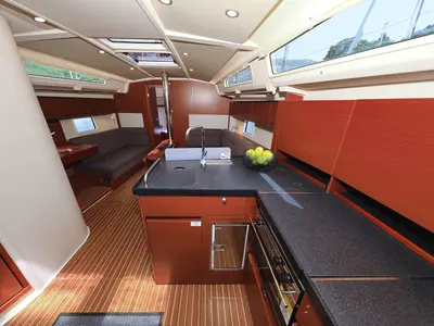 Galley of Vivien, a Hanse Yachts Hanse 418 sailboat at Dubrovnik, Croatia
