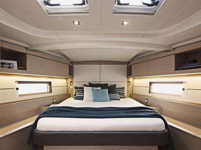 Cabin on Sine Cura III 3136, a Beneteau Oceanis 46.1 sailboat at Seget Donji, Croatia