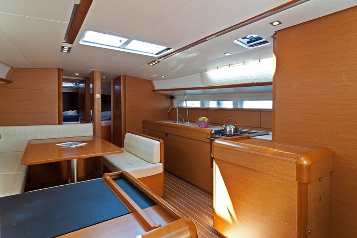 Galley of Aqua Kiss, a Jeanneau Sun Odyssey 509 sailboat at Split, Croatia