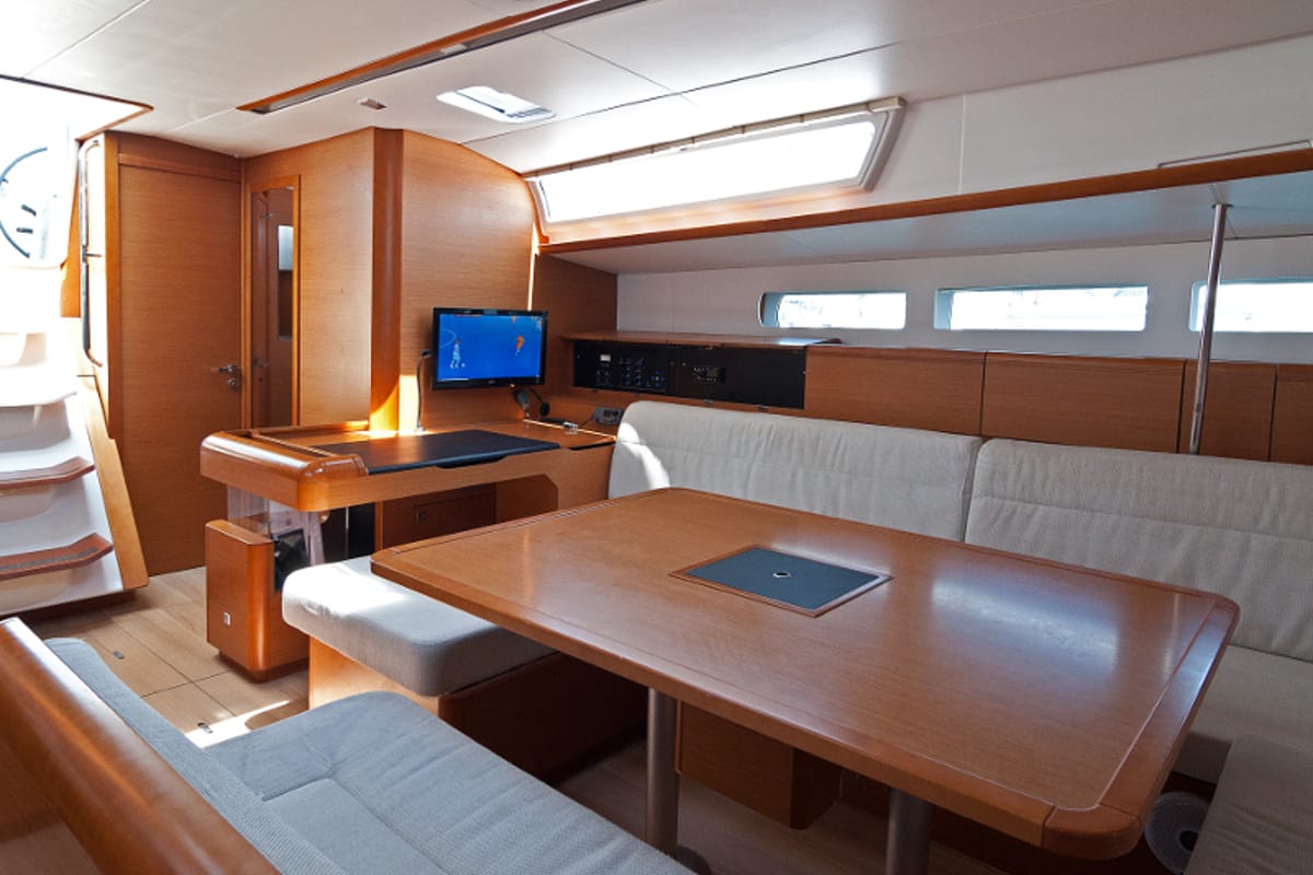 Cabin on Aqua Kiss, a Jeanneau Sun Odyssey 509 sailboat at Split, Croatia
