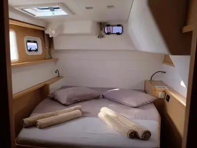 Cabin on Cabin 2, a Lagoon 450 Fly catamaran at Municipal Unit of Lefkada, Greece