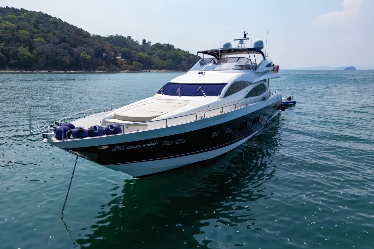 Major Affair, a Sunseeker Sunseeker 90 yacht at Pa Khlok, Thailand