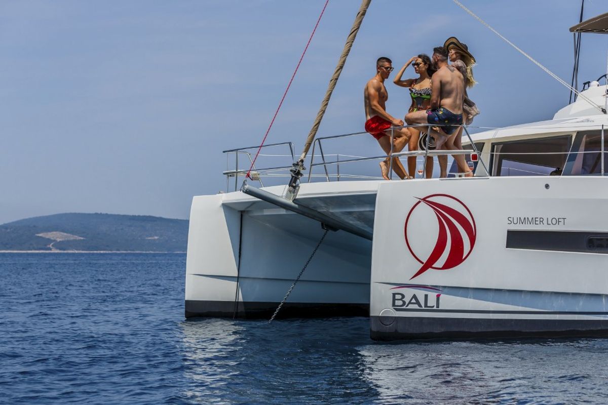 Exterior view of Summer Loft, a Bali 4.3 catamaran at Grad Biograd na Moru, Croatia