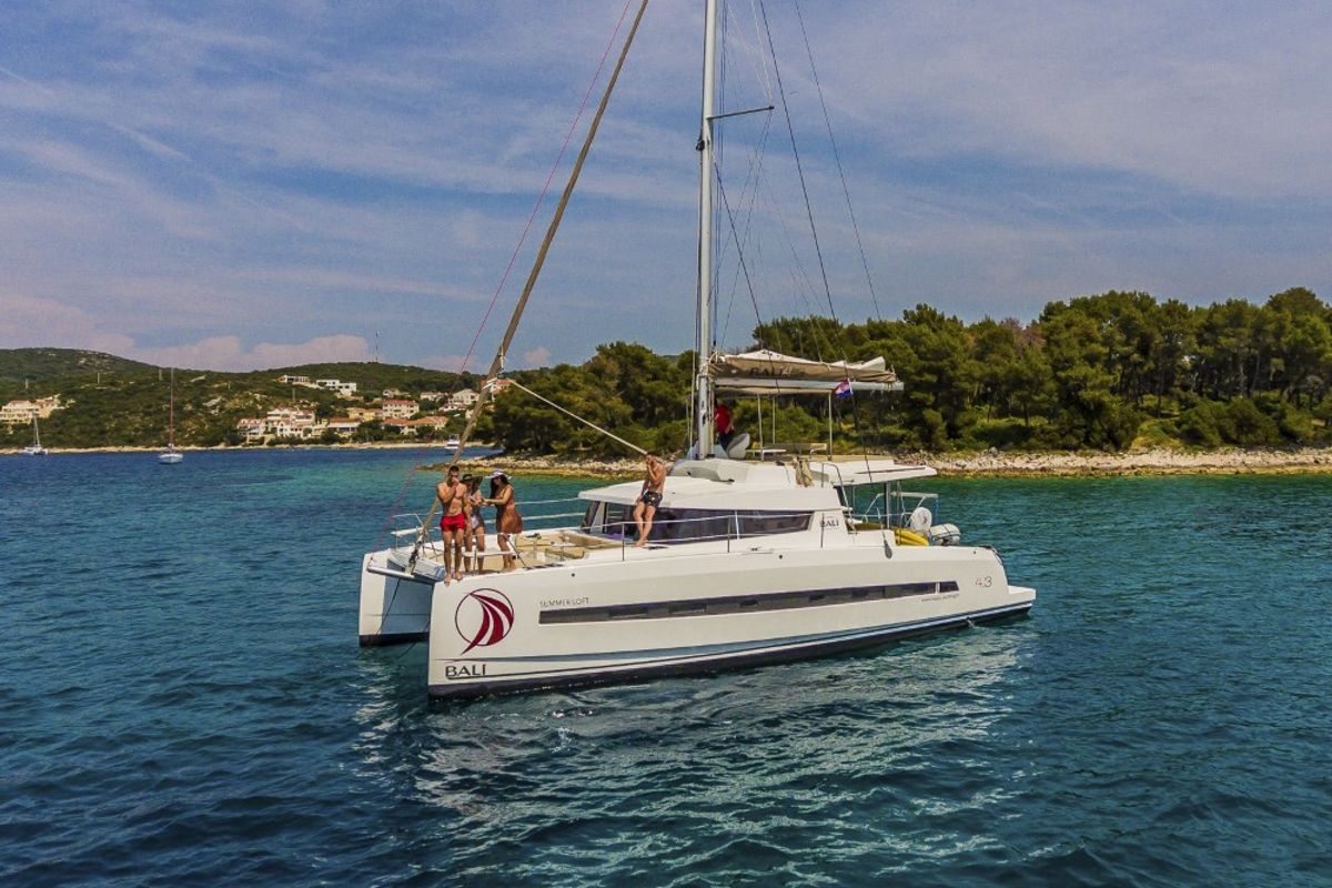 Exterior view of Summer Loft, a Bali 4.3 catamaran at Grad Biograd na Moru, Croatia