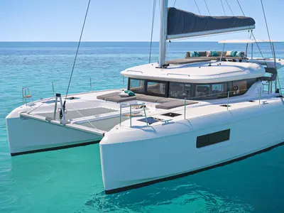 NN, a Lagoon Lagoon 43 catamaran at Seychelles, Eden Island Marina, Seychelles