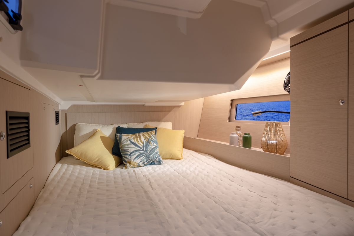 Cabin on Oceanis 461/3/3 Premium, a Beneteau Oceanis 461 sailboat at Piraeus, Greece