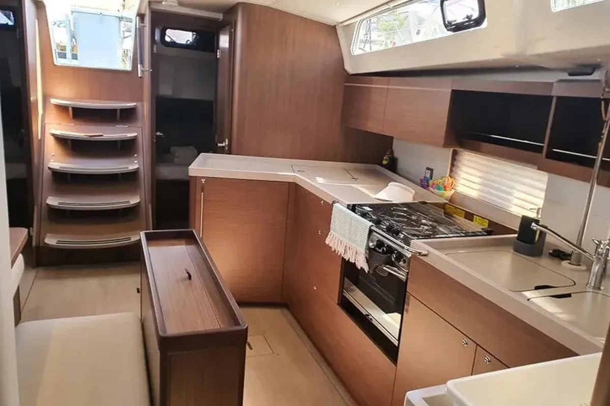 Galley of Anemos, a Beneteau Oceanis 46.1 sailboat at Volos Municipality, Greece