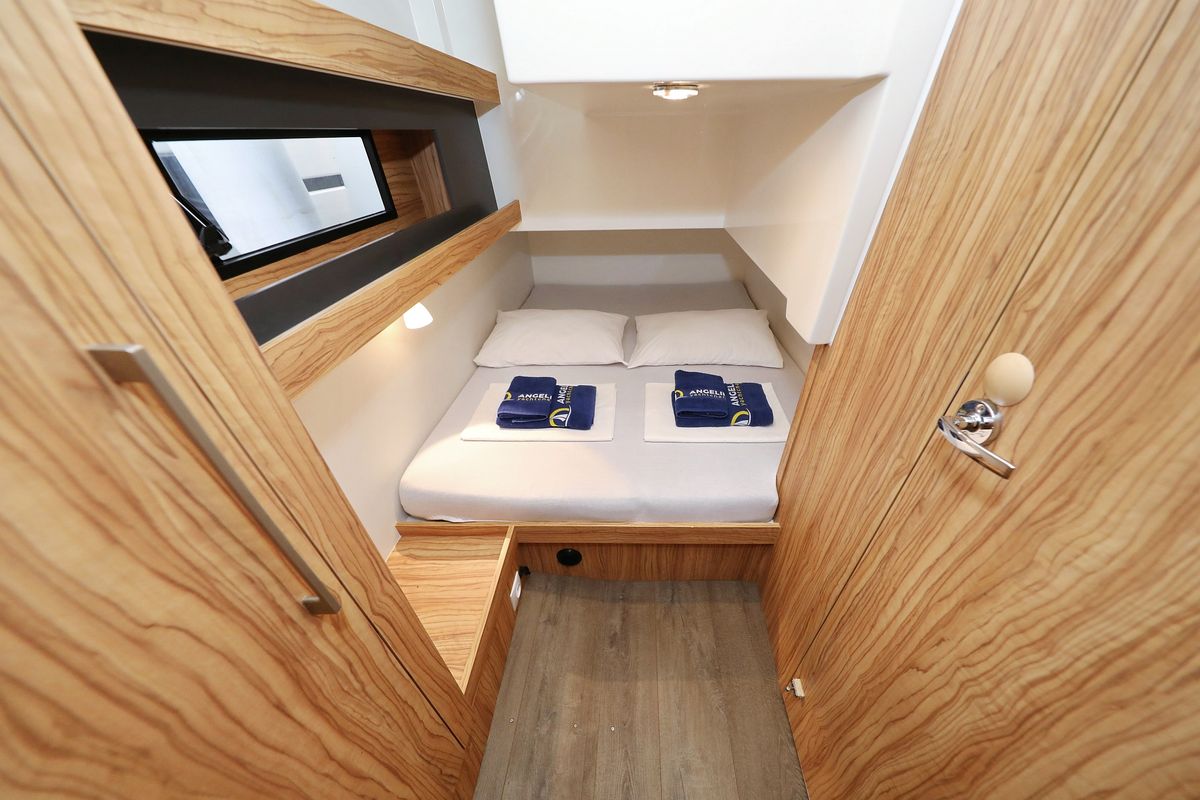 Cabin on Running Gag I, a Cobra Yachts Futura 40 Grand Horizon yacht at Grad Biograd na Moru, Croatia