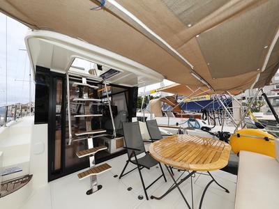 Deck of Running Gag I, a Cobra Yachts Futura 40 Grand Horizon yacht at Grad Biograd na Moru, Croatia