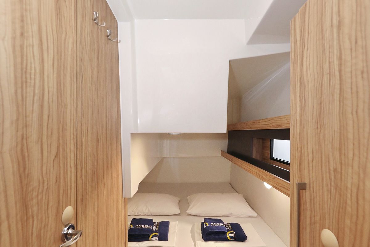 Cabin on Running Gag I, a Cobra Yachts Futura 40 Grand Horizon yacht at Grad Biograd na Moru, Croatia