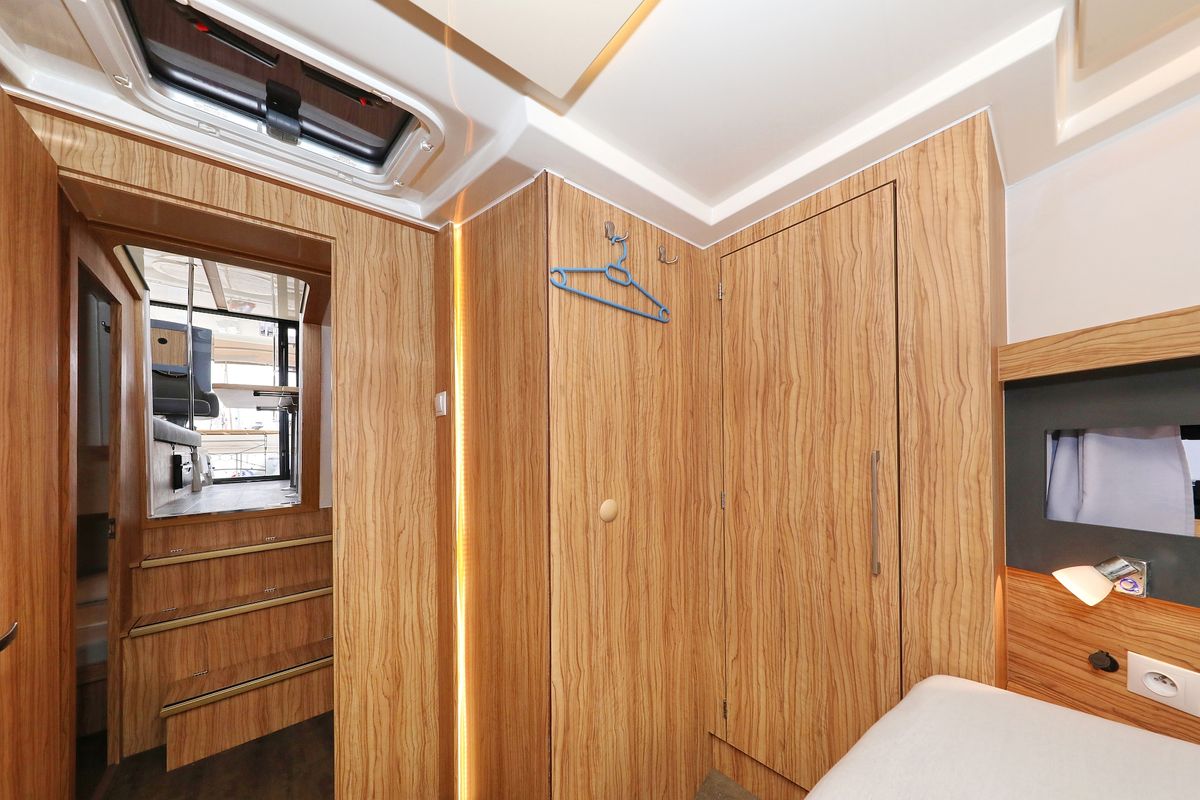 Cabin on Running Gag I, a Cobra Yachts Futura 40 Grand Horizon yacht at Grad Biograd na Moru, Croatia