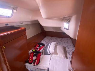 Cabin on Rhapsody, a Beneteau Oceanis 43 sailboat at Marmaris, Turkey
