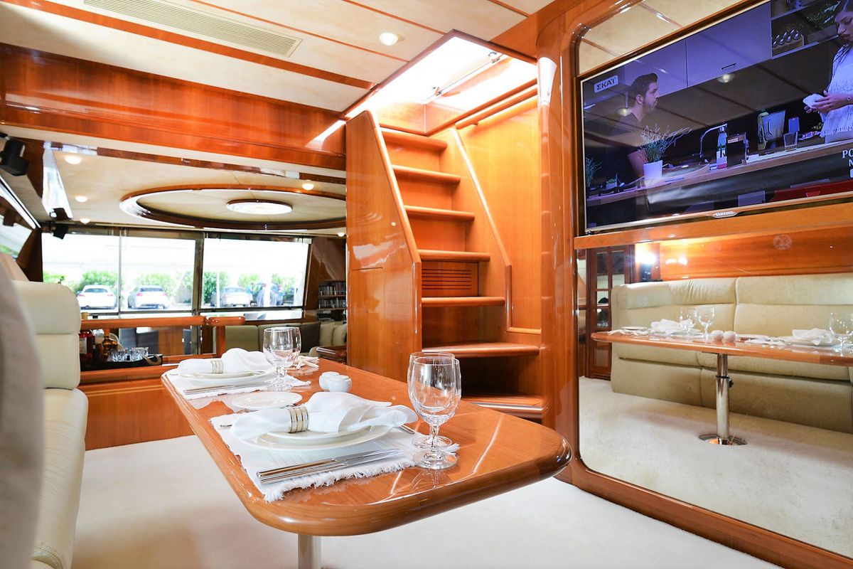 Kentavros II, a Ferretti 80 yacht at Gouvia, Greece