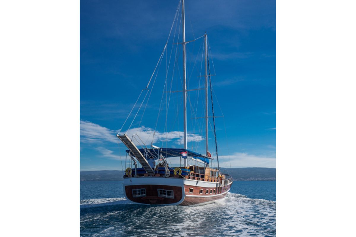 Exterior view of Atalanta, a Gulet Gulet gulet at Stobreč, Croatia