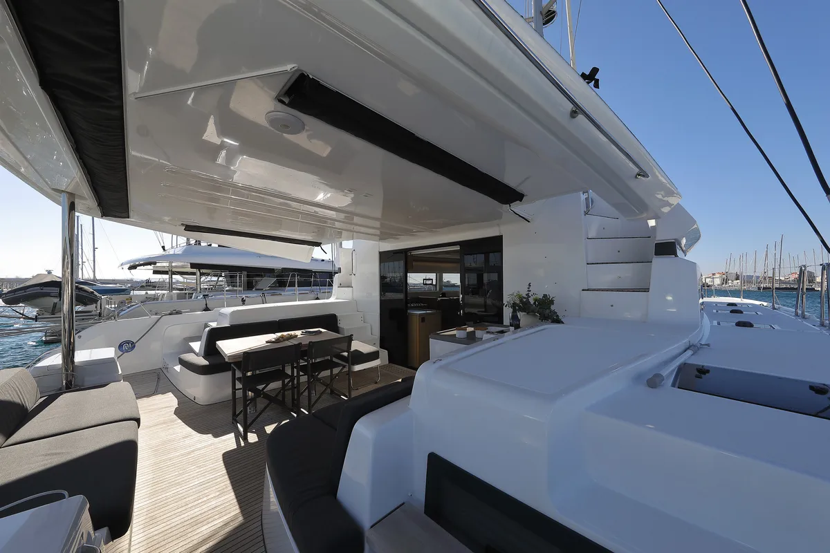 Deck of SERENDIPITY, a Lagoon 51 catamaran at Općina Sukošan, Croatia