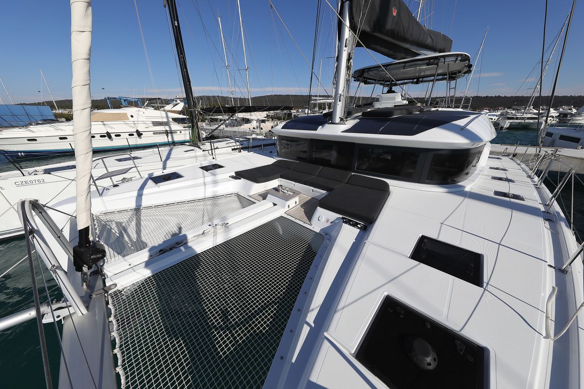 Deck of SERENDIPITY, a Lagoon 51 catamaran at Općina Sukošan, Croatia