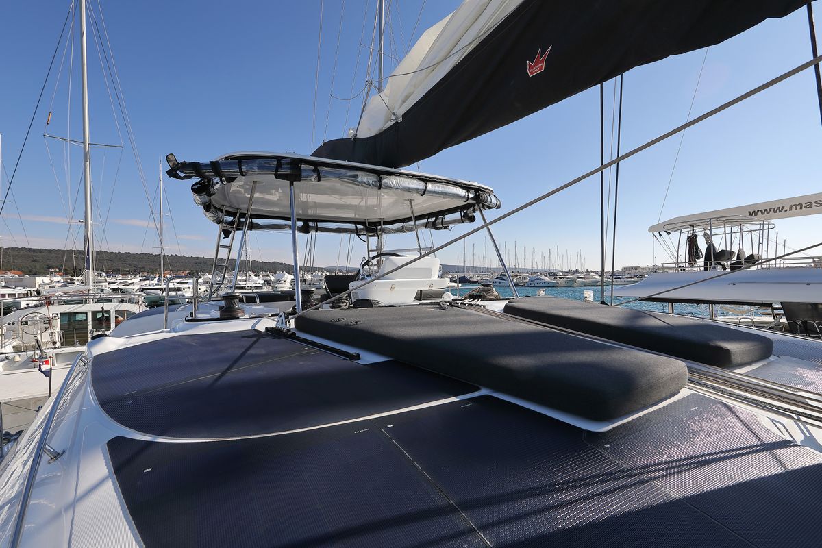 Exterior view of SERENDIPITY, a Lagoon 51 catamaran at Općina Sukošan, Croatia