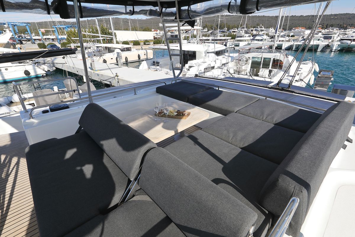 Deck of SERENDIPITY, a Lagoon 51 catamaran at Općina Sukošan, Croatia