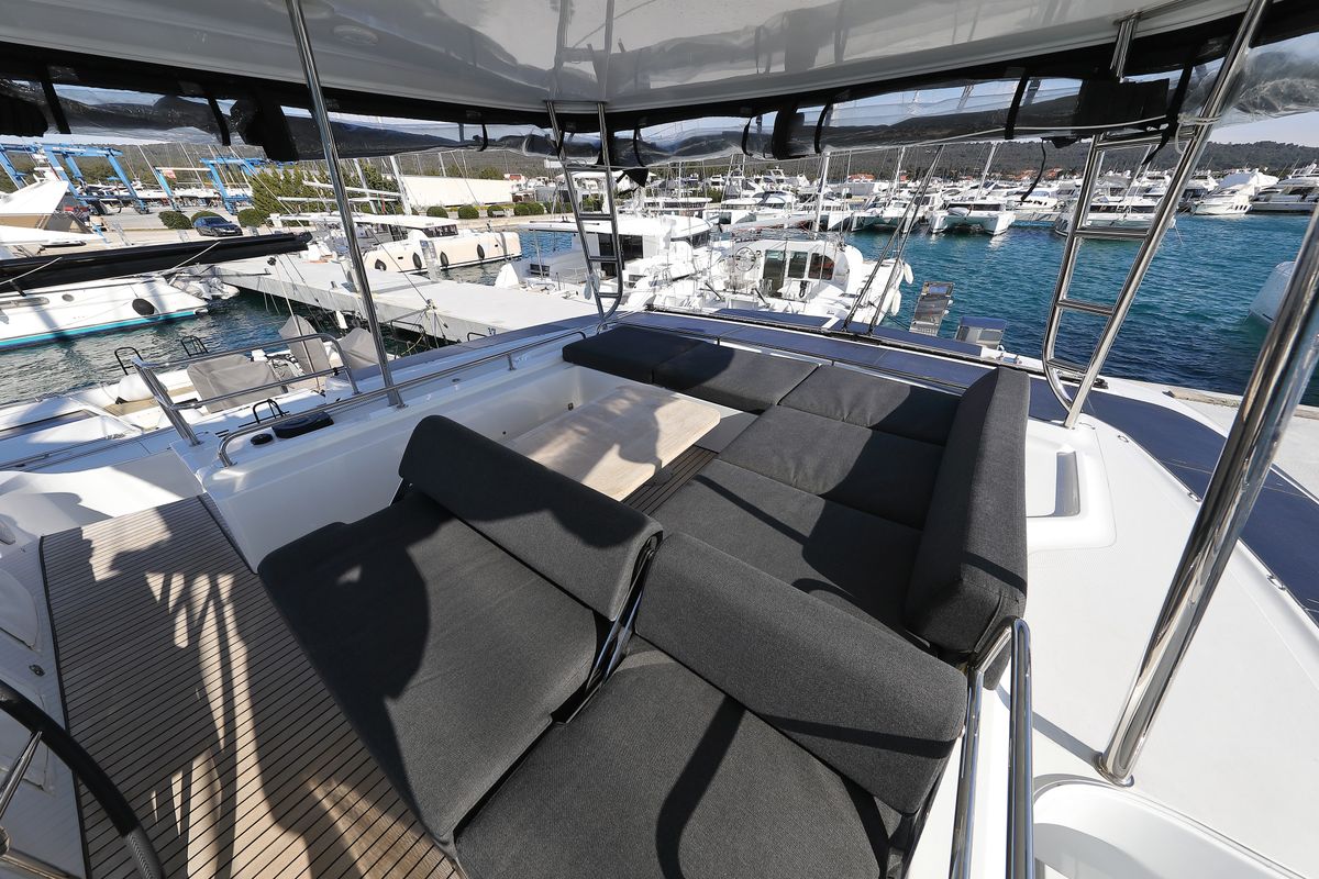 Deck of SERENDIPITY, a Lagoon 51 catamaran at Općina Sukošan, Croatia
